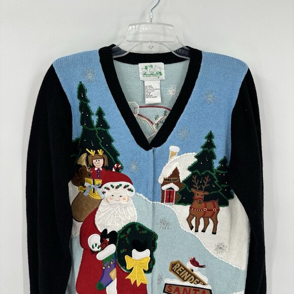 QUACKER FACTORY ugly christmas sweater SMALL - Picture 2 of 9